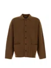 Le Kasha Mogo Button Pocket Shirt Jacket In Brown