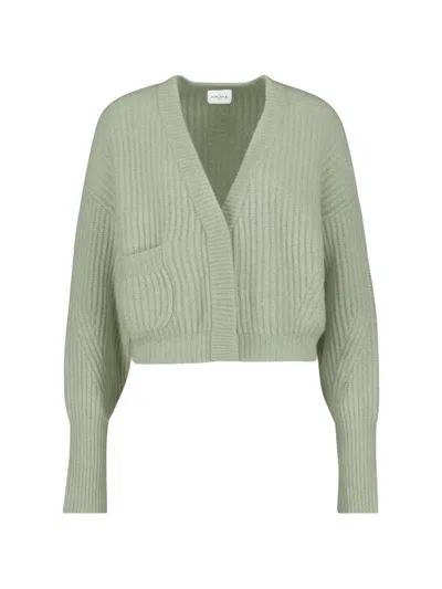 Le Kasha Monaco Ribbed-knit Cardigan In Green