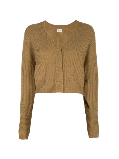 Le Kasha Monaco Ribbed-knit Cardigan In Neutrals