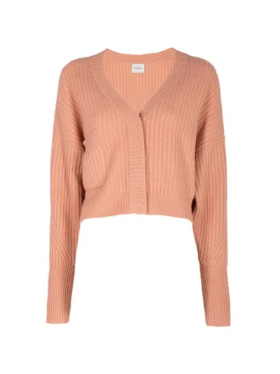 Le Kasha Monaco Ribbed-knit Cardigan In Orange