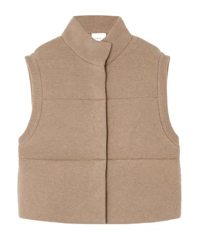 Le Kasha Montana Quilted Organic Cashmere Vest In Neutral