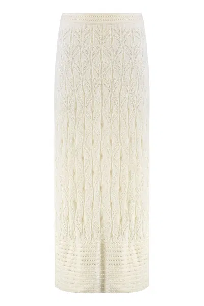 Le Kasha Openwork-knit Skirt