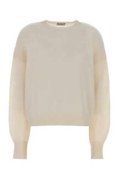 Le Kasha Organic Cashmere Sweater In White