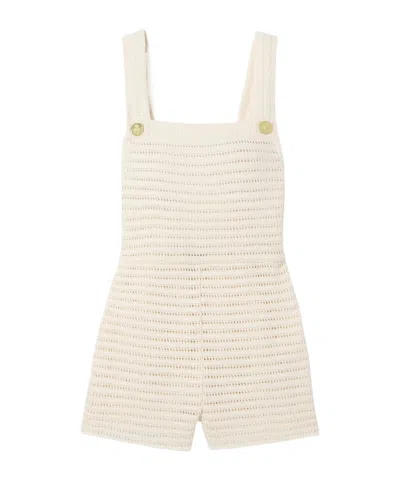 Le Kasha Organic Linen Romper In Neutral