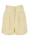 Le Kasha Shorts Ashraf In Lino Avorio Donna