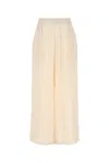 Le Kasha Ivory Silk Wide-leg Pant
