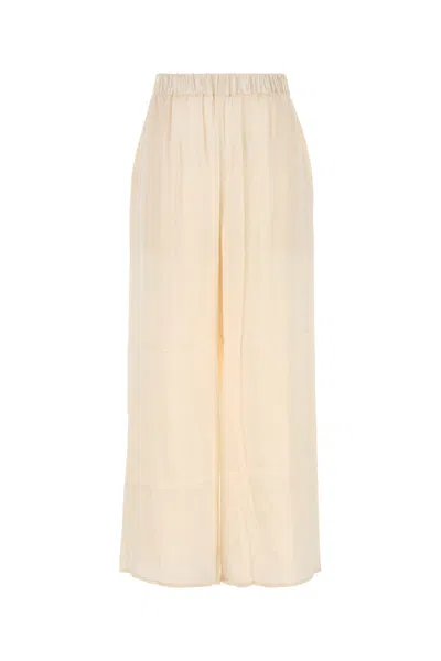 LE KASHA LE KASHA IVORY SILK WIDE-LEG PANT