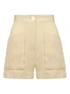 Le Kasha Shorts Ashraf In Lino Avorio Donna