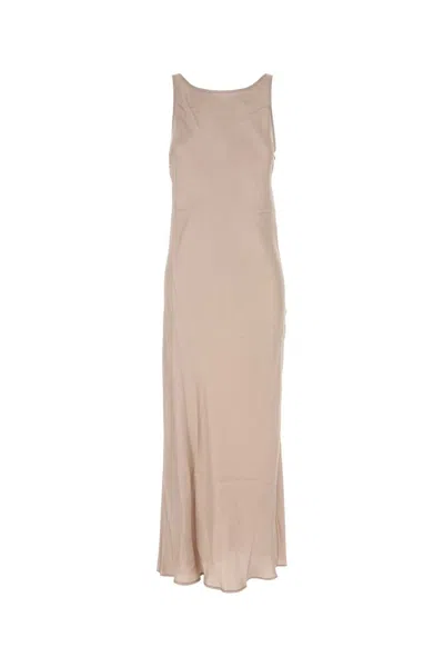Le Kasha Abito Lungo In Seta Rosa Cipria Donna In Pink