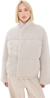 Le Kasha Prague Short Puffer Cashmere Bomber Light Beige In Light Beige