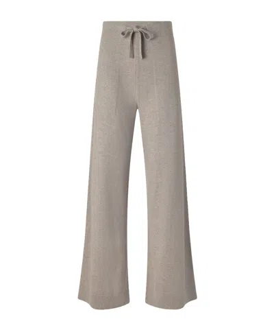 Le Kasha Suria Ribbed Organic Cashmere Wide-leg Pants In Pink