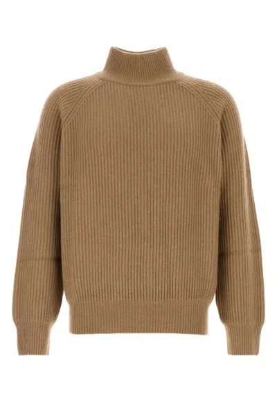 Le Kasha Ribbed Sweater In Camel