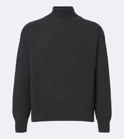 Le Kasha Ribbed-knit Cashmere Sweater In Grey