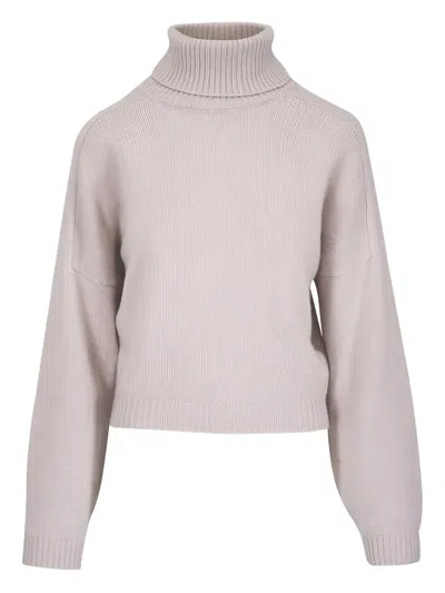 Le Kasha Roll-neck Long-sleeve Sweater In Pink