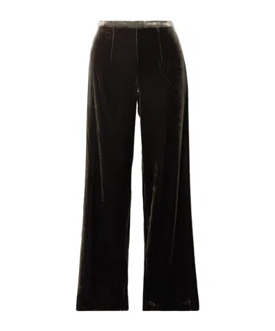 Le Kasha San Polo Velvet Wide-leg Pants In Black