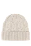 Le Kasha Sand Cashmere Beanie Hat In Lightbeige