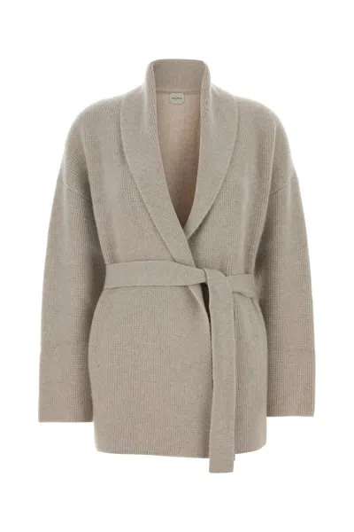 Le Kasha Sand Cashmere Lucern Cardigan In Gray