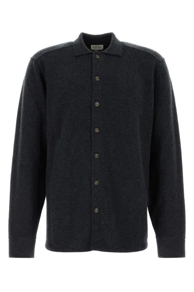 LE KASHA LE KASHA MIDNIGHT BLUE CASHMERE MINSK SHIRT