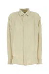 Le Kasha Embroidered Silk Oversize Songino Shirt In Brown