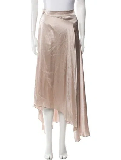 Pre-owned Le Kasha Silk Midi Length Skirt In Neutral