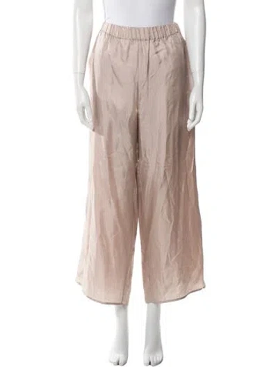 Pre-owned Le Kasha Silk Wide Leg Pants In Purple