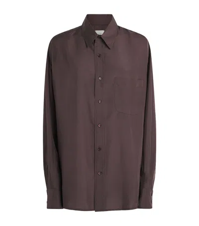 Le Kasha Silk Zagora Shirt In Purple