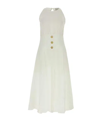 Le Kasha White Linen Jesmah Dress