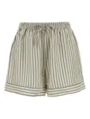 Le Kasha Embroidered Silk Wensu Shorts In Green
