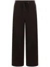 Le Kasha Womens San Polo Velvet Texture Straight-leg Mid-rise Woven Trousers Black In Brown