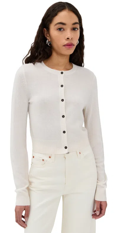 Le Kasha Organic Cashmere Trikala Cardigan In White