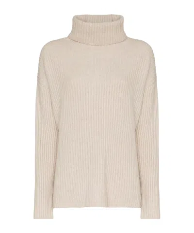 Le Kasha Turtleneck Sweater In L Beige