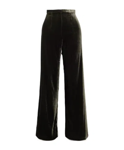 Le Kasha San Polo Velvet Wide-leg Pants In Brown