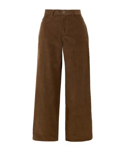 Le Kasha Vicence Cotton-corduroy Wide-leg Pants In Brown