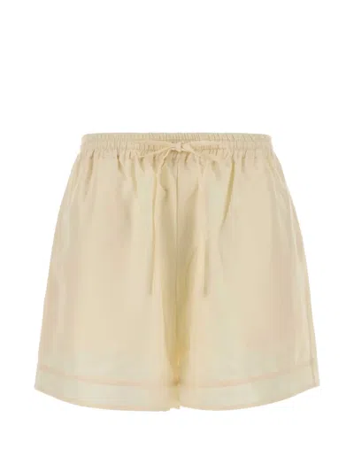 Le Kasha Wensu Silk Twill Shorts In Neutral