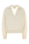 Le Kasha White Cashmere Oversize Jackson Sweater In White
