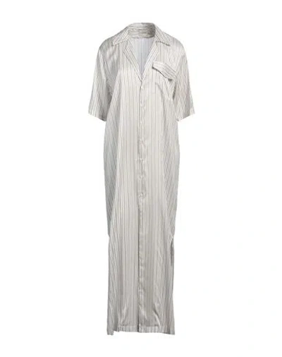 Le Kasha Woman Maxi Dress Beige Size Onesize Silk