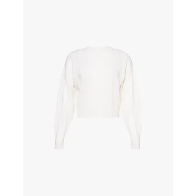 Le Kasha Womens White Menorca Round-neck Organic-cashmere Jumper