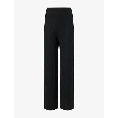 Le Kasha Womens Banvir Flared-leg Cashmere Trousers Black