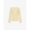 Le Kasha Womens Yellow Brest Ribbed Cashmere Jumper In Yellow