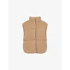Le Kasha Womens Camel Montana Knitted Cashmere Puffer Vest In Brown