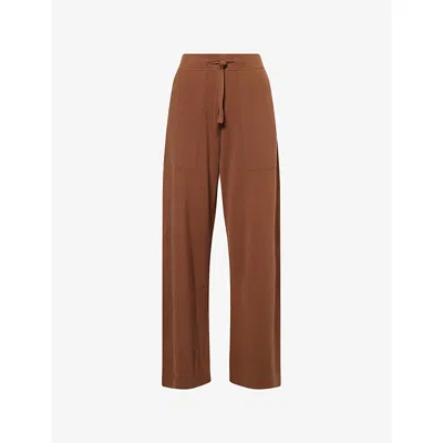 Le Kasha Womens Cinnamon Suria Wide-leg Cashmere Trousers Xs In Brown