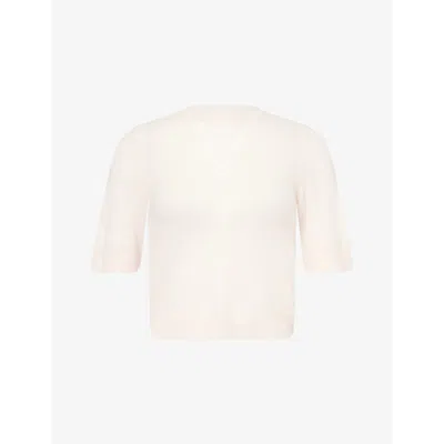 Le Kasha Womens Regular-fit Short-sleeve Cashmere-knit Jumper Nude