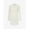 Le Kasha Womens  Iqsas Crochet Linen Mini Dress