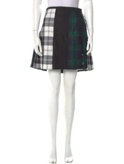 Pre-owned Le Kilt Wool Mini Skirt In Red