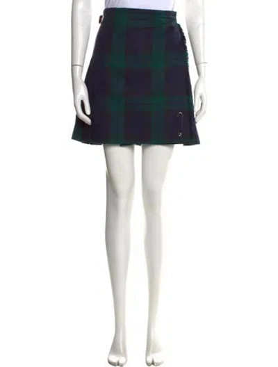 Pre-owned Le Kilt Wool Mini Skirt In Red