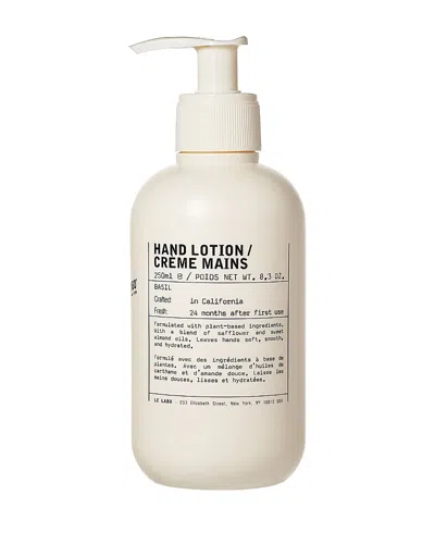 Le Labo Basil Hand Lotion 8.3 Oz. In White