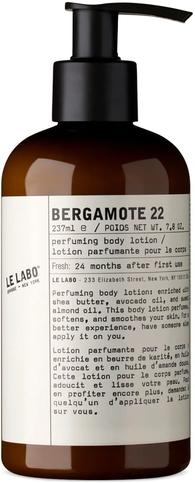 Le Labo Bergamote 22 Body Lotion, 237 ml In N/a