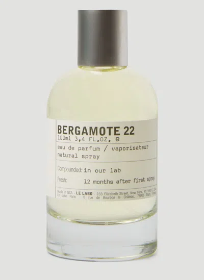 Le Labo Bergamote 22 Eau De Perfum In White