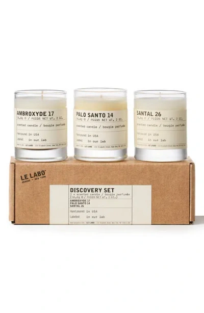 Le Labo Candle 3-piece Discovery Set In No Color