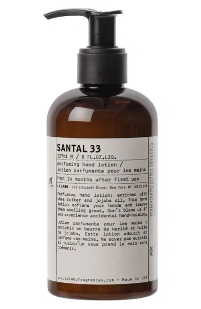 Le Labo Santal 33 Perfuming Hand Lotion In Transparent